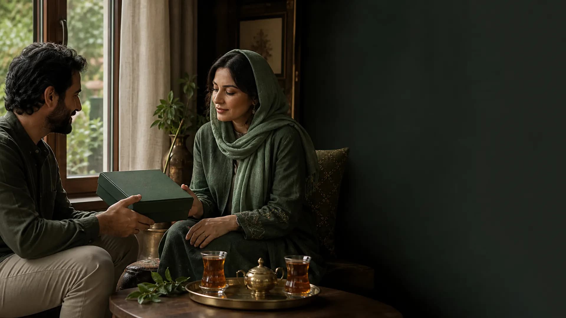 اعضای باشگاه سهره در یک دورهمی چای ایرانی و هدیه‌ی فصلی